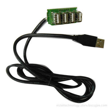 USB2.0 Data Cable (A to A), 4-port Hub with Universal Exchangeable Plug